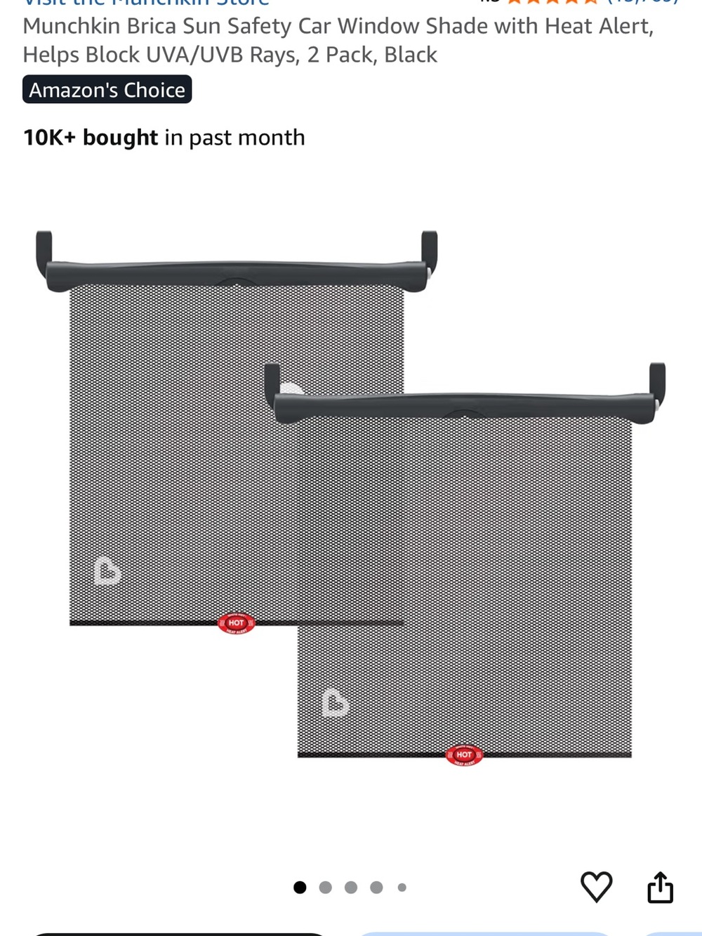 Munchkin Brica Sun Safety Car Window Shade -2